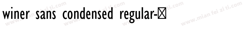 winer sans condensed regular字体转换